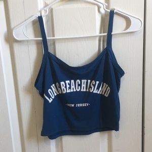 Long beach island graphic tank top